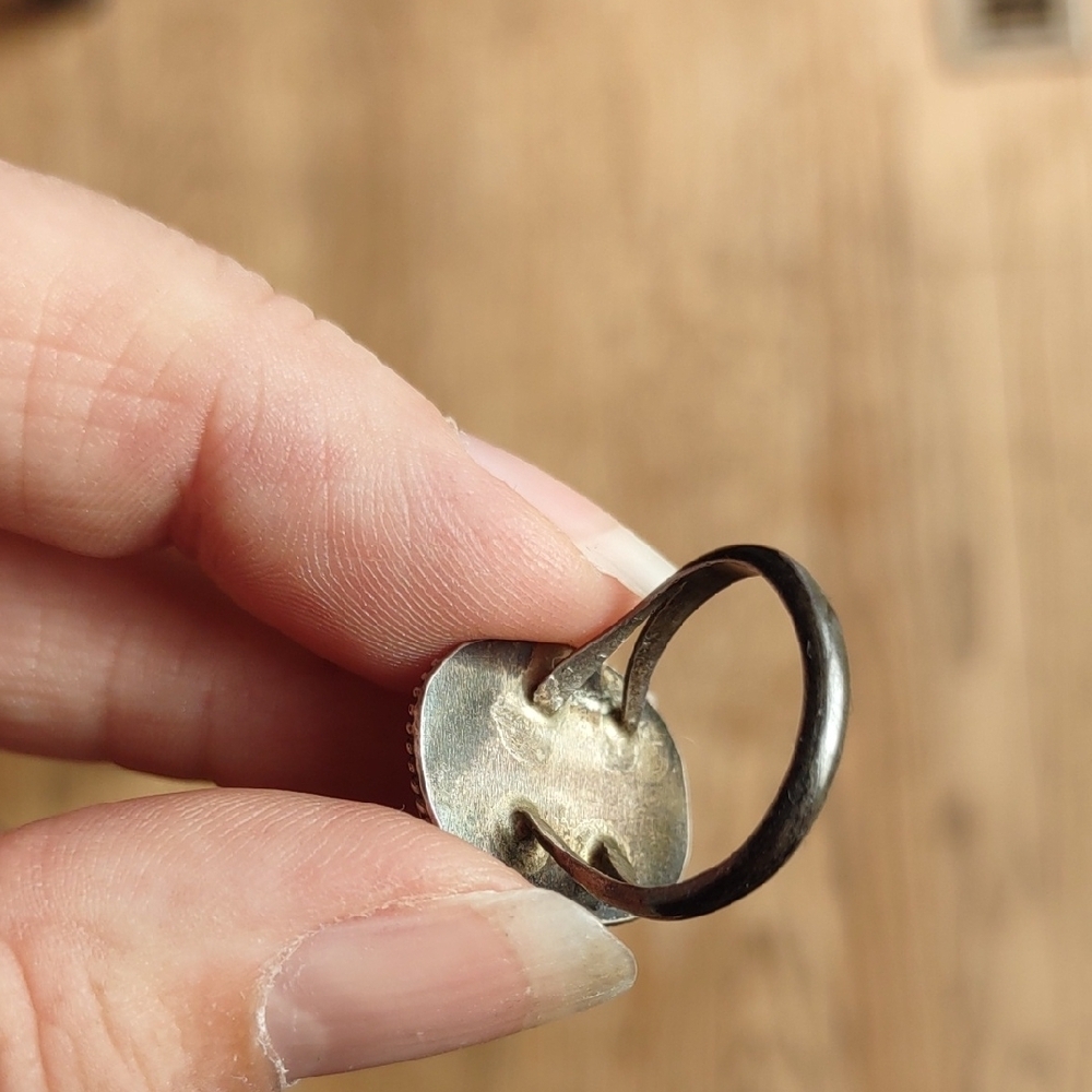 Sterling Silver Turquoise Ring Size 5 1/2 - Picture 4 of 6